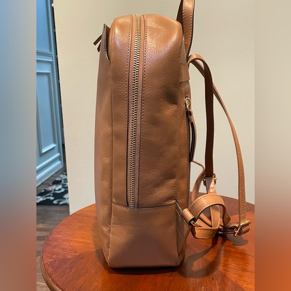 Radley London caramel brown leather Greyfriars Gardens backpack